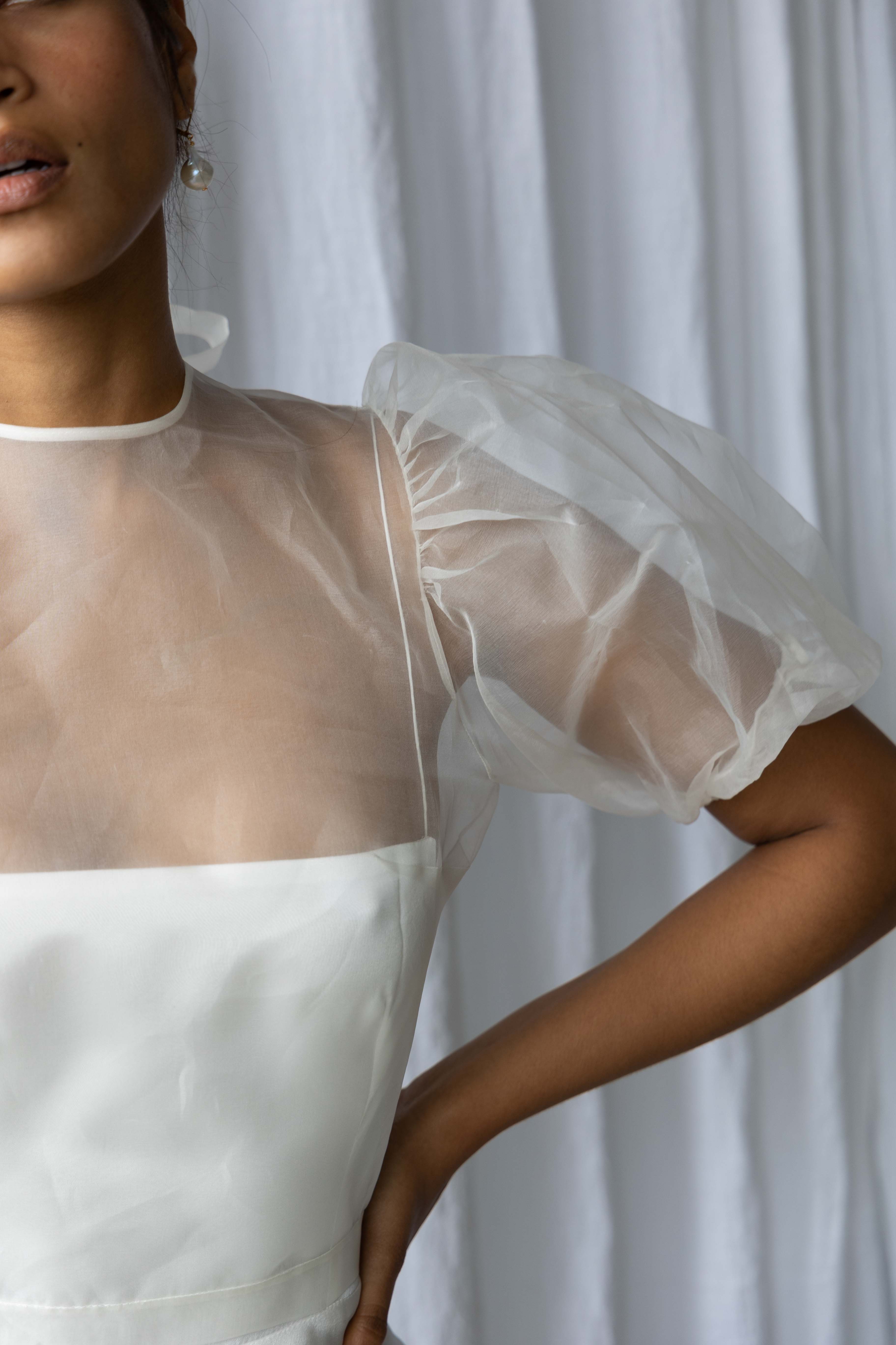 daisy organza blouse | made to order